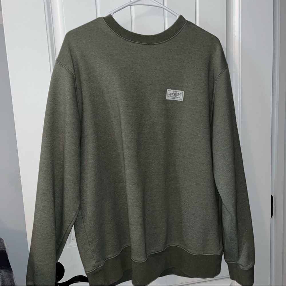 Eddie Bauer Men's Forest Green Crewneck Sweatshirt size large